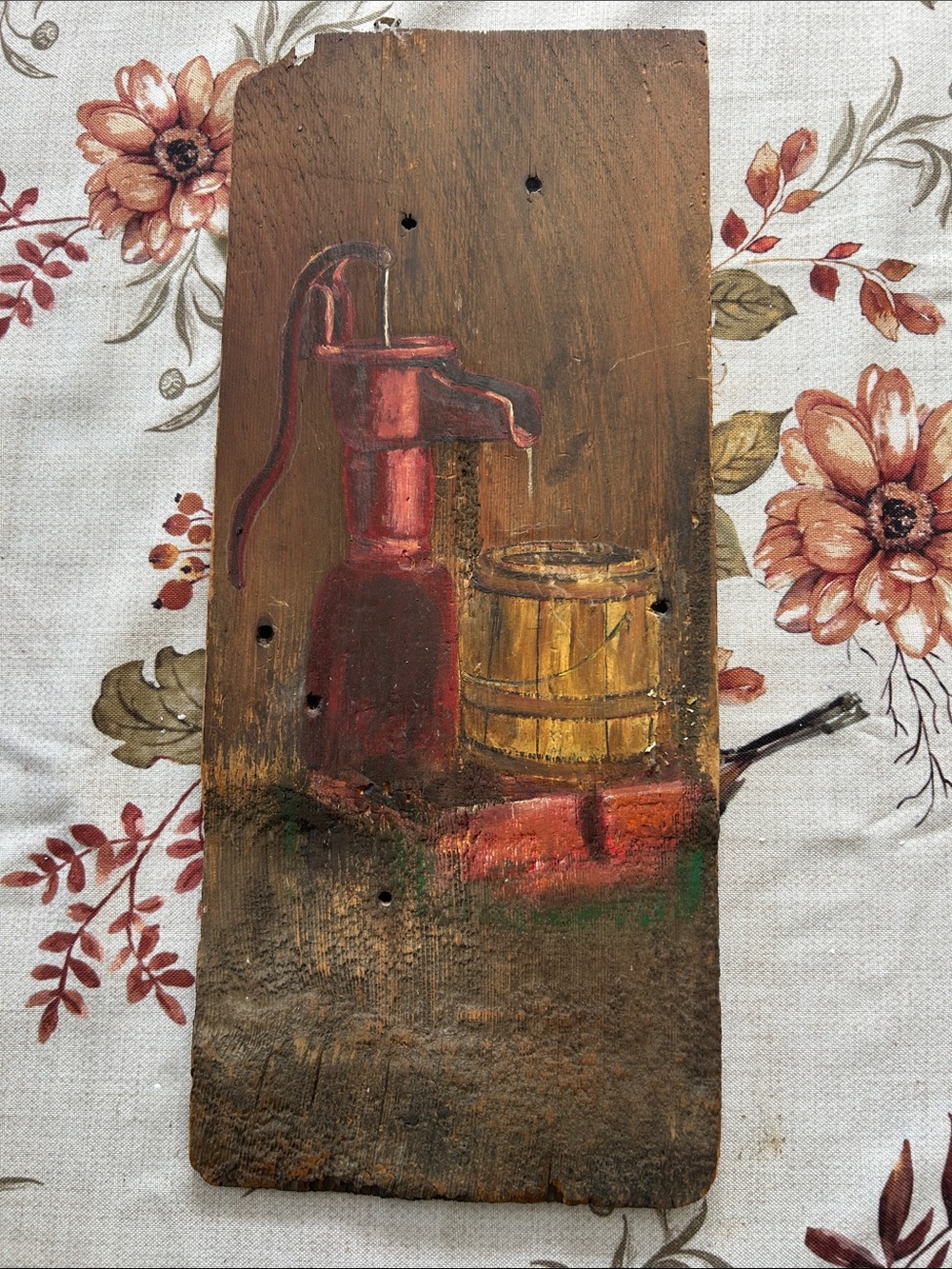 Hand Painted Barnwood Picture